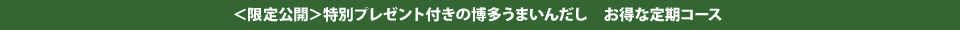 ＜限定公開＞特別プレゼント付きの博多うまいんだし　お得な定期コース